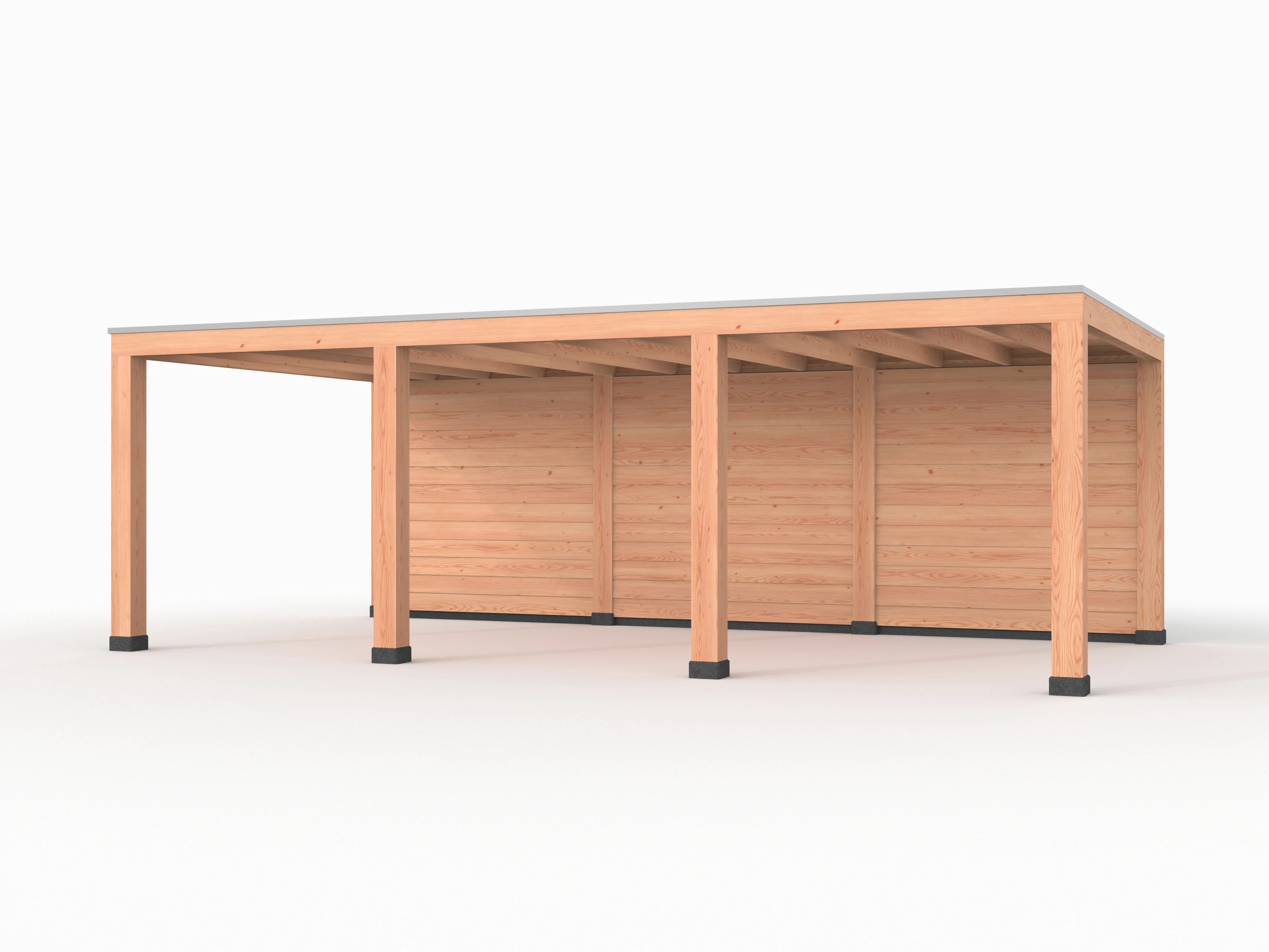 Douglas overkapping, 750 x 400, met achterwand, Westwood Modern - Afbeelding 1